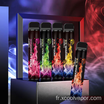 Vapeur jetable OEM 1500 bouffées avec 5ml e-loquid